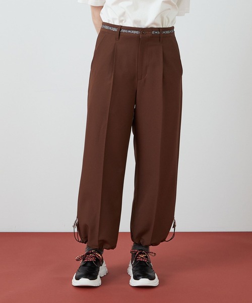 FRAPBOIS（フラボア）の「ツイルストレッチ パンツ（その他パンツ・レディース・ブラウン/エメラルド・1/2）」の9枚目の写真