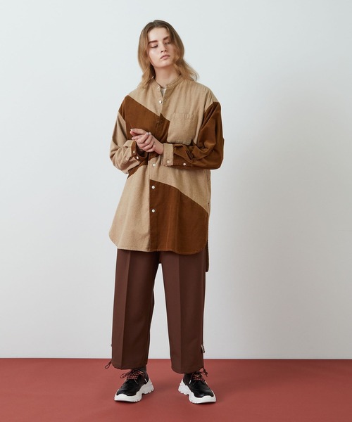 FRAPBOIS（フラボア）の「ツイルストレッチ パンツ（その他パンツ・レディース・ブラウン/エメラルド・1/2）」の6枚目の写真