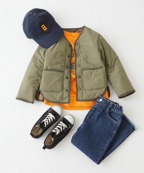 CIAOPANIC TYPY（チャオパニックティピー）の「【KIDS】OSORO AIRTECHウォッシャブルアウター（ノーカラージャケット・キッズ・ブラック/カーキ/イエロー・SMALL/MEDIUM/LARGE/X-LARGE/XX-LARGE）」の3枚目の写真