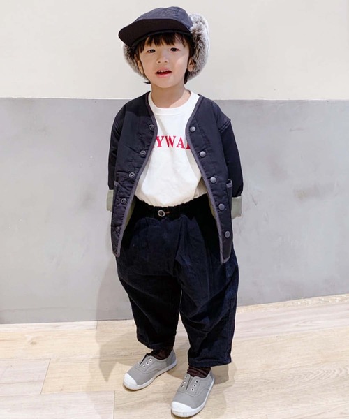 CIAOPANIC TYPY（チャオパニックティピー）の「【KIDS】OSORO AIRTECHウォッシャブルアウター（ノーカラージャケット・キッズ・ブラック/カーキ/イエロー・SMALL/MEDIUM/LARGE/X-LARGE/XX-LARGE）」の2枚目の写真