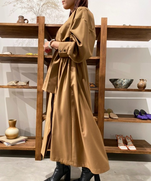 Ameri（アメリ）の「2WAY TRENCH PETIT COLLAR DRESS（ワンピース 