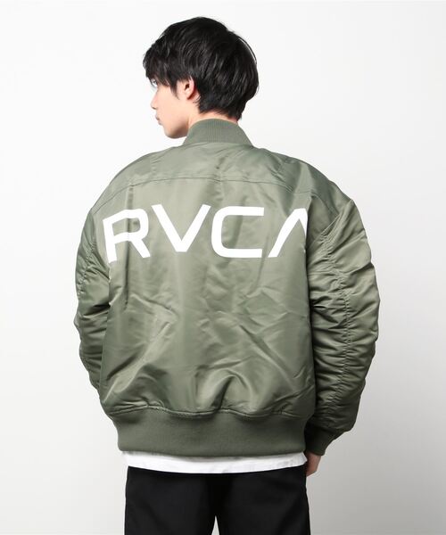 RVCA（ルーカ）の「ルーカ RVCA ジャケット BACK RVCA MA-1（MA-1・メンズ・ブラック/オリーブ・S/M/L）」の3枚目の写真