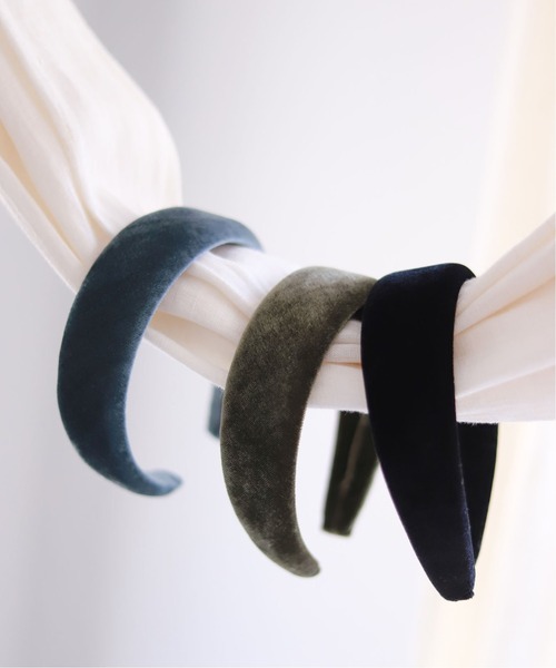 SLOBE citron.（スローブシトロン）の「SLOBE citron. ベルベットカチューシャ◆（カチューシャ・レディース・ブラック/カーキ/ブルー・FREE）」の13枚目の写真