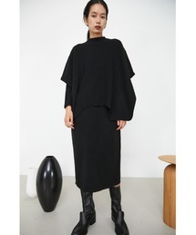 RIM.ARK | 2neck rib set knit OP(ワンピース)
