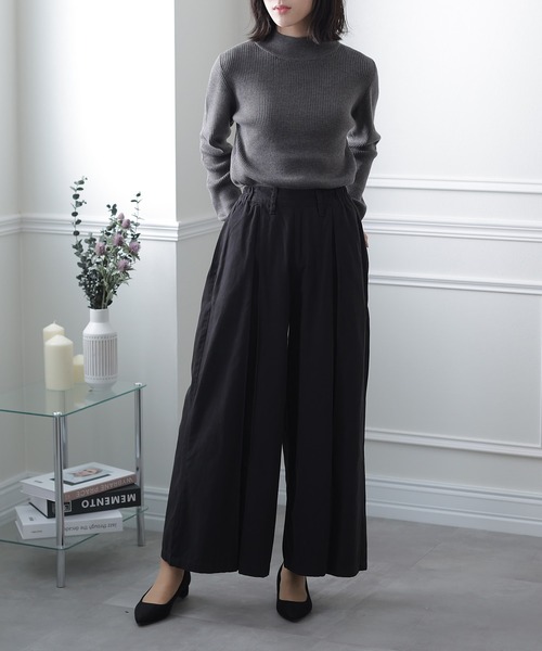 ElegChic(エレグシック)の「フロント タック ワイドパンツ(その他パンツ・レディース・ブラック/ベージュ/カーキ・4L/M/L/XL/XXL)」の20枚目の写真