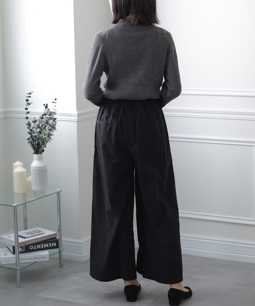 ElegChic(エレグシック)の「フロント タック ワイドパンツ(その他パンツ・レディース・ブラック/ベージュ/カーキ・4L/M/L/XL/XXL)」の15枚目の写真