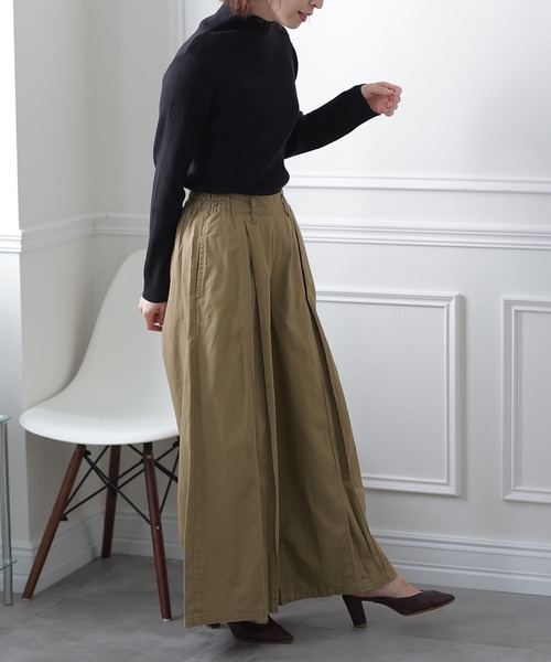 ElegChic(エレグシック)の「フロント タック ワイドパンツ(その他パンツ・レディース・ブラック/ベージュ/カーキ・4L/M/L/XL/XXL)」の9枚目の写真