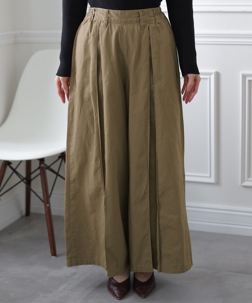 ElegChic(エレグシック)の「フロント タック ワイドパンツ(その他パンツ・レディース・ブラック/ベージュ/カーキ・4L/M/L/XL/XXL)」の19枚目の写真