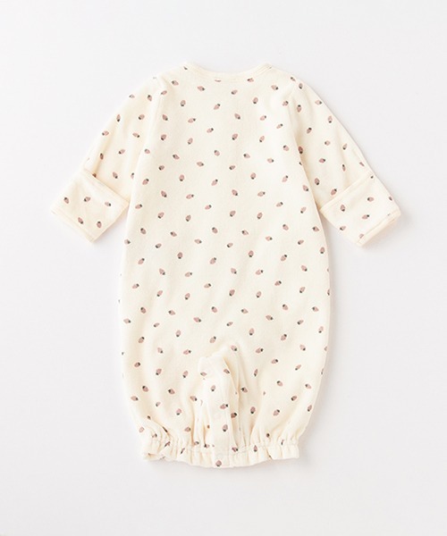 petit main（プティマイン）の「【抗菌防臭】いちご肌着つき2WAYオール（ロンパース・キッズ・アイボリー/ライトピンク・50-70cm）」の4枚目の写真