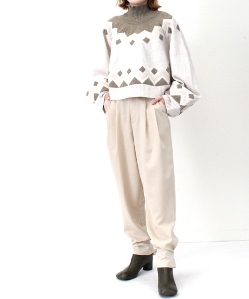 STYLEBLOCK(スタイルブロック)の「ツイル2WAYパンツ(その他パンツ・レディース・ブラック/カーキ/ホワイト系その他/グレイッシュベージュ・M)」の2枚目の写真