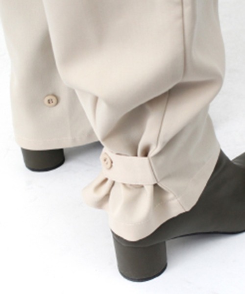 STYLEBLOCK(スタイルブロック)の「ツイル2WAYパンツ(その他パンツ・レディース・ブラック/カーキ/ホワイト系その他/グレイッシュベージュ・M)」の8枚目の写真
