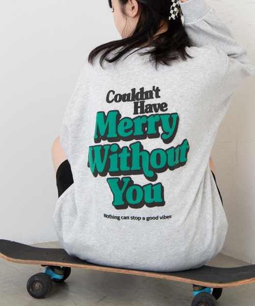 WEGO(ウィゴー)の「WEGO/オーバーサイズプルオーバー(スウェット・レディース・ダークグリーン/ピンク/アイボリー/オートミール/ライトピンク/その他1/その他2/ホワイト/サックスブルー/グリーン・FREE)」の9枚目の写真