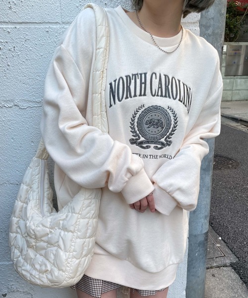 WEGO(ウィゴー)の「WEGO/オーバーサイズプルオーバー(スウェット・レディース・ダークグリーン/ピンク/アイボリー/オートミール/ライトピンク/その他1/その他2/ホワイト/サックスブルー/グリーン・FREE)」の14枚目の写真