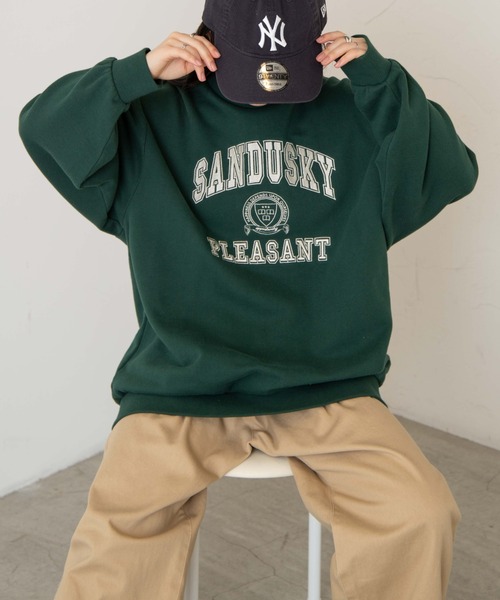 WEGO(ウィゴー)の「WEGO/オーバーサイズプルオーバー(スウェット・レディース・ダークグリーン/ピンク/アイボリー/オートミール/ライトピンク/その他1/その他2/ホワイト/サックスブルー/グリーン・FREE)」の21枚目の写真