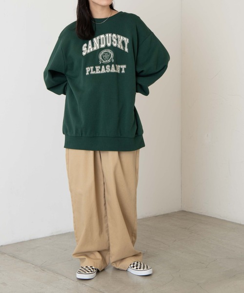 WEGO(ウィゴー)の「WEGO/オーバーサイズプルオーバー(スウェット・レディース・ダークグリーン/ピンク/アイボリー/オートミール/ライトピンク/その他1/その他2/ホワイト/サックスブルー/グリーン・FREE)」の19枚目の写真