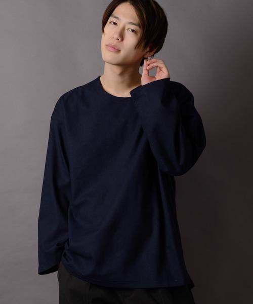 MGV(エムジーヴィー)の「カラー綿麻BIGシルエットプルオーバー(Tシャツ/カットソー・メンズ・マスタード/グリーン/ネイビー/グレー/カーキ/ブラック/ワインレッド・SMALL/LARGE/MEDIUM)」の12枚目の写真