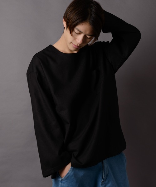 MGV(エムジーヴィー)の「カラー綿麻BIGシルエットプルオーバー(Tシャツ/カットソー・メンズ・マスタード/グリーン/ネイビー/グレー/カーキ/ブラック/ワインレッド・SMALL/LARGE/MEDIUM)」の21枚目の写真