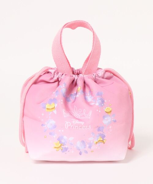 Disney（ディズニー）の「Disney/ディズニー　プリンセス　マチ付き巾着（その他小物・キッズ・ピンク・ONE SIZE）」の2枚目の写真