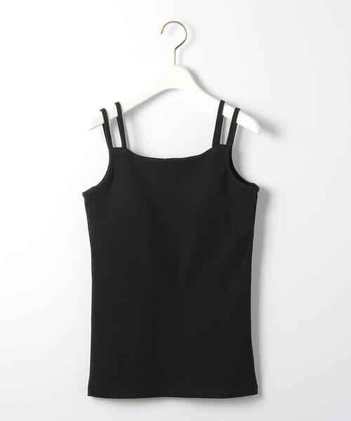 green label relaxing（グリーンレーベルリラクシング）の「ダブルストラップ キャミソール カップ付き（キャミソール・レディース・オフホワイト/モカ/ブラック・FREE）」の20枚目の写真