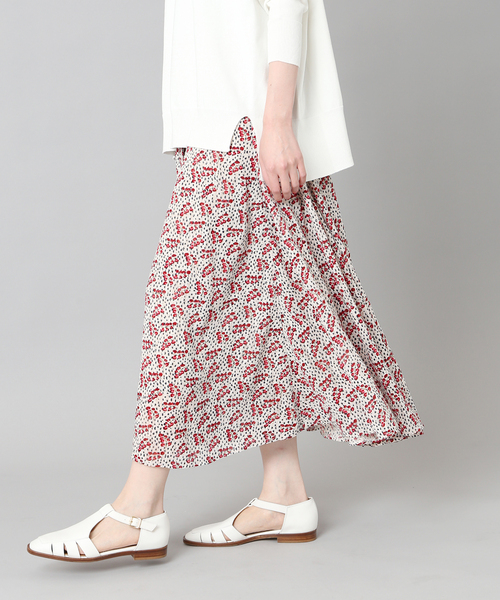 IENA（イエナ）の「デザインドットフレアスカート◆（スカート・レディース・ネイビー/レッド・36/38/34）」の10枚目の写真