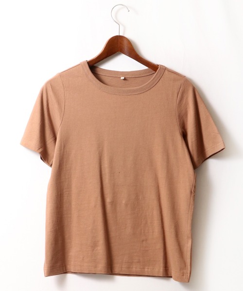 FUNALIVE(ファンアライブ)の「PAGE ONE 抗菌防臭加工オーガニックコットン半袖Tシャツ(Tシャツ/カットソー・レディース・グレー/マスタード/オフホワイト/カーキ/ブラック/モカ・M/LL/L)」の21枚目の写真
