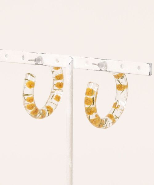 tone(トーン)の「【Tresor】お花のフープ ピアス(MA)(ピアス(両耳用)・レディース・ブルー/その他1・FREE)」の5枚目の写真