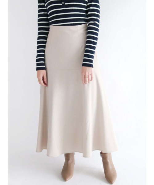 Te chichi（テチチ）の「マーメイドロングスカート（スカート・レディース・ネイビー/ベージュ/モカ・ﾌﾘ-）」の2枚目の写真