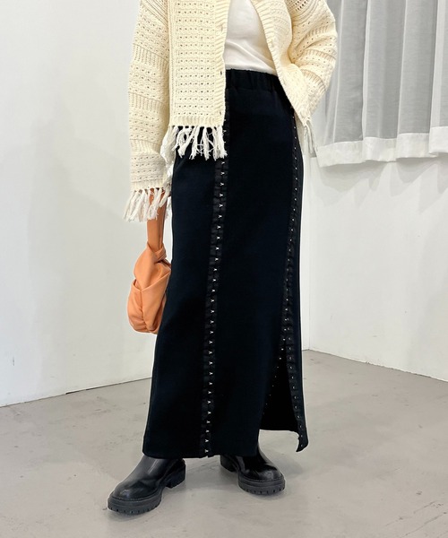 CAPRICIEUX LE'MAGE（カプリシューレマージュ）の「【AgAwd/アガウド】ダブルホックスカート（スカート・レディース・ブラック/グリーン系その他/ブルー・FREE）」の15枚目の写真