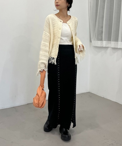 CAPRICIEUX LE'MAGE（カプリシューレマージュ）の「【AgAwd/アガウド】ダブルホックスカート（スカート・レディース・ブラック/グリーン系その他/ブルー・FREE）」の5枚目の写真