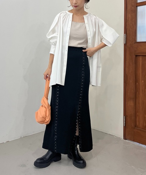 CAPRICIEUX LE'MAGE（カプリシューレマージュ）の「【AgAwd/アガウド】ダブルホックスカート（スカート・レディース・ブラック/グリーン系その他/ブルー・FREE）」の16枚目の写真