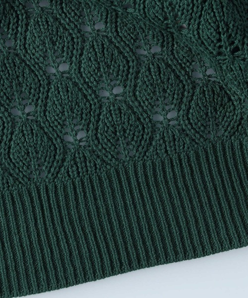 HONEYSUCKLE ROSE（ハニーサックルローズ）の「【HONEYSUCKLE ROSE】透かし編みベスト（ベスト・レディース・ネイビー/グリーン/ライトベージュ・M/L）」の13枚目の写真