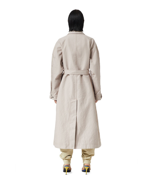 DIESEL（ディーゼル）の「レディース ステンカラーコート ロング ジャケット トレンチ（ステンカラーコート・レディース・ライトグレー・XX-SMALL/X-SMALL/MEDIUM/SMALL）」の9枚目の写真