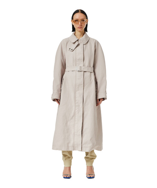 DIESEL（ディーゼル）の「レディース ステンカラーコート ロング ジャケット トレンチ（ステンカラーコート・レディース・ライトグレー・XX-SMALL/X-SMALL/MEDIUM/SMALL）」の14枚目の写真