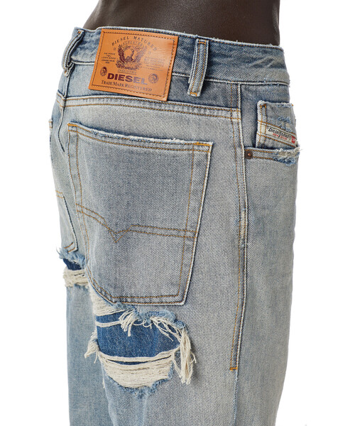 DIESEL（ディーゼル）の「DIESEL SS22 メンズ ストレート ハイウエスト ダメージ加工（デニムパンツ・メンズ・インディゴブルー・34inch/28inch/36inch/32inch/26inch/30inch）」の6枚目の写真