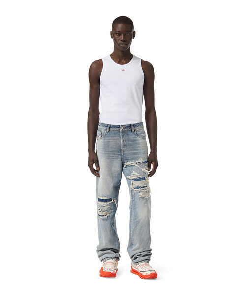 DIESEL（ディーゼル）の「DIESEL SS22 メンズ ストレート ハイウエスト ダメージ加工（デニムパンツ・メンズ・インディゴブルー・34inch/28inch/36inch/32inch/26inch/30inch）」の8枚目の写真