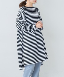 PUAL CE CIN | 【Du noir】ロゴ刺繍チュニック(Tシャツ/カットソー)