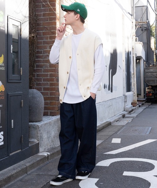 ８(eight)（エイト）の「ハイバルキーニットベスト（ベスト・メンズ・ライトグレー/ダークブラウン/ネイビー/マスタード/グレー系その他/ダークブルー/ケリー/グレイッシュベージュ/ブラック/ホワイト・MEDIUM/LARGE/X-LARGE）」の16枚目の写真