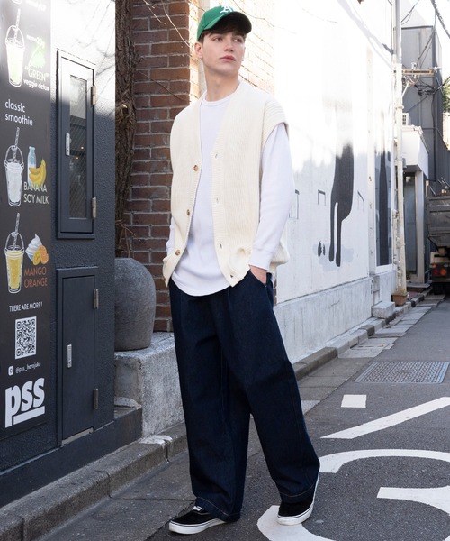 ８(eight)（エイト）の「ハイバルキーニットベスト（ベスト・メンズ・ライトグレー/ダークブラウン/ネイビー/マスタード/グレー系その他/ダークブルー/ケリー/グレイッシュベージュ/ブラック/ホワイト・MEDIUM/LARGE/X-LARGE）」の22枚目の写真