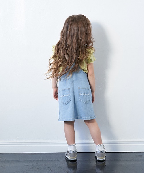 b・ROOM(ビールーム)の「ジャンパースカート(ジャンパースカート・キッズ・オフホワイト/サックスブルー・110cm/130cm/120cm/100cm/90cm)」の18枚目の写真