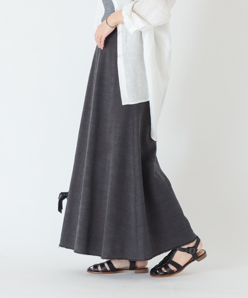 JOURNAL STANDARD relume(ジャーナルスタンダード レリューム)の「リネンコットンカットオフAラインスカート(スカート・レディース・グレー・38/36)」の16枚目の写真