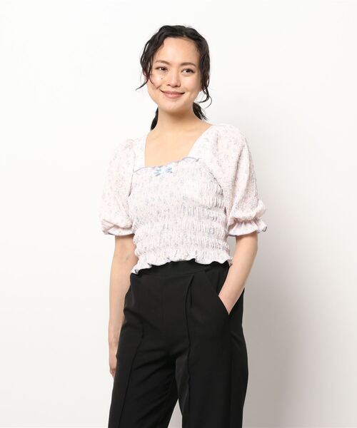 lilLilly（リルリリー）の「フラワーパフブラウス（シャツ/ブラウス・レディース・ピンク/イエロー/ブラック・FREE）」の19枚目の写真