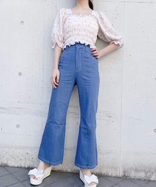 lilLilly（リルリリー）の「フラワーパフブラウス（シャツ/ブラウス・レディース・ピンク/イエロー/ブラック・FREE）」の11枚目の写真