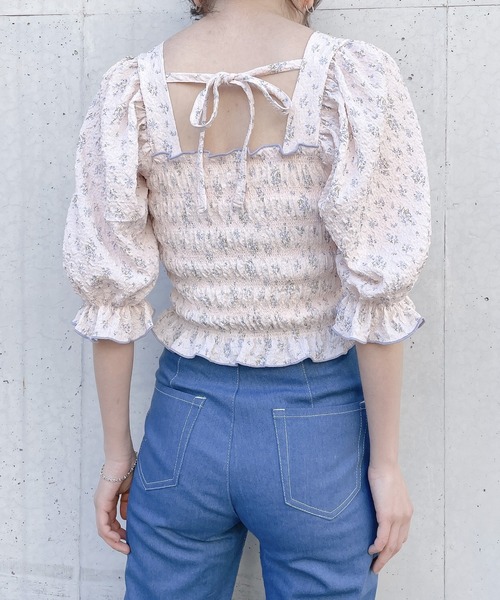 lilLilly（リルリリー）の「フラワーパフブラウス（シャツ/ブラウス・レディース・ピンク/イエロー/ブラック・FREE）」の10枚目の写真