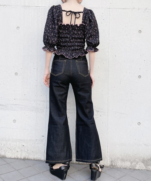 lilLilly（リルリリー）の「フラワーパフブラウス（シャツ/ブラウス・レディース・ピンク/イエロー/ブラック・FREE）」の18枚目の写真