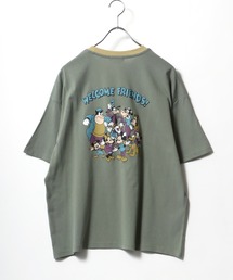 Disney（ディズニー）の「Disney（ディズニー）オールスターバックプリントリンガーＴシャツ（Tシャツ/カットソー・メンズ）」