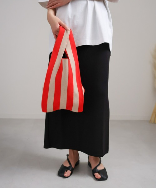 sakishimatokyo（サキシマトーキョー）の「ストライプハンドバッグ（ハンドバッグ・レディース・ブラック/グリーン/オレンジ・FREE）」の8枚目の写真