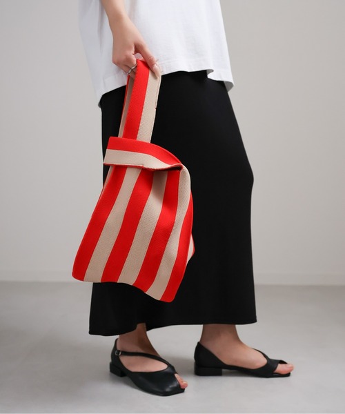 sakishimatokyo（サキシマトーキョー）の「ストライプハンドバッグ（ハンドバッグ・レディース・ブラック/グリーン/オレンジ・FREE）」の11枚目の写真