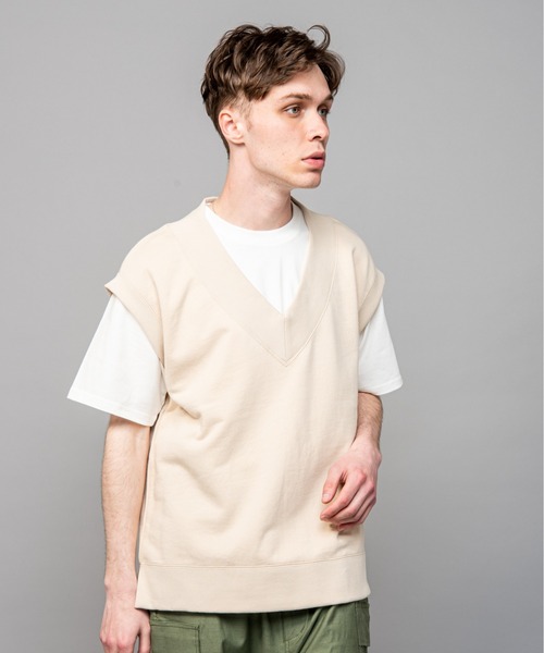 MR.OLIVE（ミスターオリーブ）の「コットンベーシック スウェット / オーバーサイズ スウェット ベスト（ベスト・メンズ・ミント/ブラック/ヘザーグレー/ナチュラル・SMALL/MEDIUM/LARGE）」の9枚目の写真