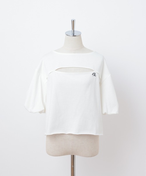 one after another NICE CLAUP(ワンアフターアナザーナイスクラップ)の「胸あきTee(Tシャツ/カットソー・レディース・オフホワイト/ブラック/ピンク・FREE)」の19枚目の写真