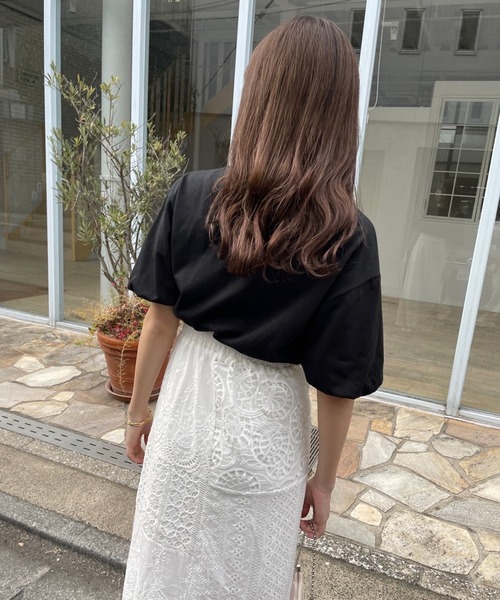 one after another NICE CLAUP(ワンアフターアナザーナイスクラップ)の「胸あきTee(Tシャツ/カットソー・レディース・オフホワイト/ブラック/ピンク・FREE)」の17枚目の写真